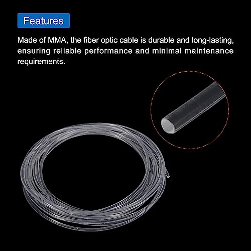 Image of MECCANIXITY PMMA Fiber Optic Light Side Glow Cable, 4mmx6m LED Transparent for Hotels, KTV, DIY Art, Home Decoration