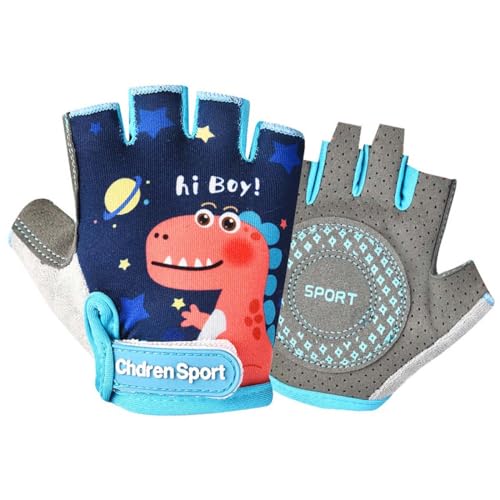 Guantes de Ciclismo niñas y niños, Guantes Protectores Deportivos para Niños, Guantes Deportivos Al Aire Libre, Guantes Deportivos Antideslizantes para Niños para Ciclism(Dinosaurio)
