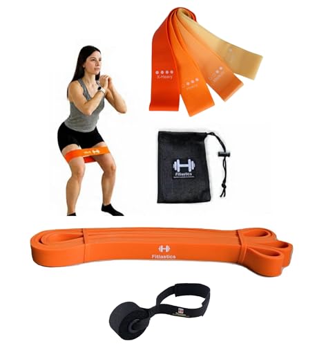 Image of Resistance Loop Bands Set of 4 (Light, Medium, Heavy, X-Heavy) - Premium Latex Exercise Bands for Yoga, Workout, Strength Training, Home Gym Fitness Bands for Men & Women