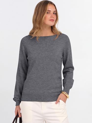 Image of ANRABESS Women Long Sleeve Rolled Neck Fall Lightweight Sweaters Top