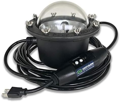Deep Glow Green Underwater Dock Light - Brightest HID Submersible Light for Enhanced Fishing, Dock Illumination, Nighttime Safety, Easy Installation