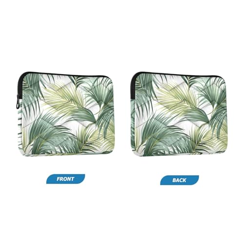 Funda para portátil 13-14 pulgadas con estampado hojas palmera blancas miniatura 2