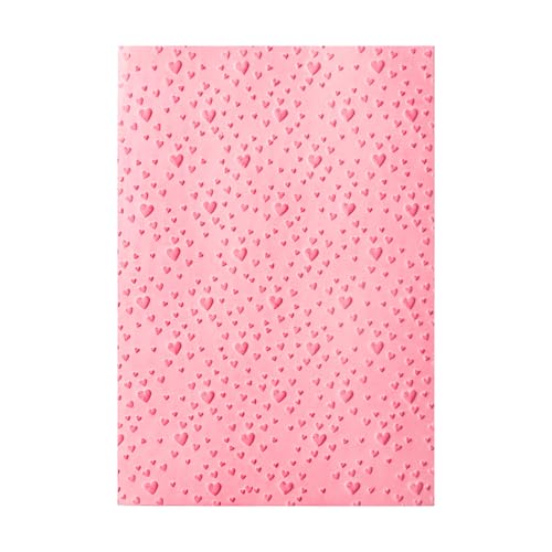 BAOFALI 3D Embossing Folder for Card Making,Love Plastic Texture Fades Embossing Folder Template for Scrapbooking Cardstock Album DIY Decoration Paper Crafting 6.3x4.5inch