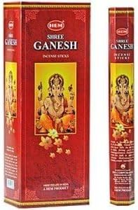 Hem Shree Ganesha Incense 6 Hexagon Packs of 20 = 120 Sticks