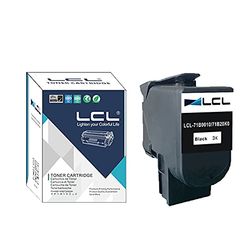 LCL Compatible Cartucho de tóner 71B0010 71B20K0 CS317dn CX317dn CS417dn CX417de CS517de CX517de (1 Negro) Reemplazo para Lexmark CS417dn CX417de CS517de CX517de