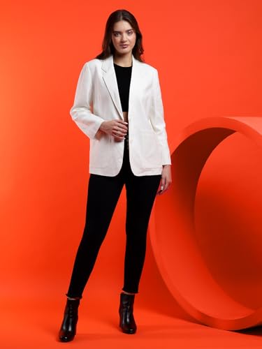 Image of KOTTY Womens Cotton Blend Standard Length Elegant Style Coat - Classic Style with Modern Detailing