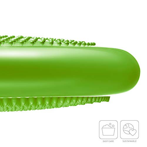 BODYMATE Ballsitzkissen inkl. Pumpe GRÜN 34cm Durchmesser - Balance-Kissen, Luftkissen, Balance Pad, Noppenkissen - Core-, Fitness-, Reha-, Koordinations- und Rückentraining