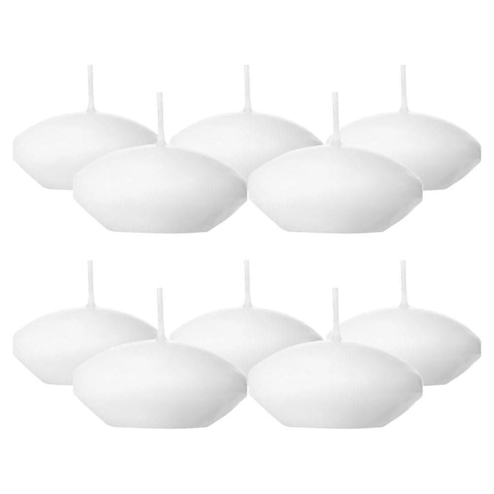 VICASKY 10pcs Floating Candles- White Tealight Candles for Centerpieces, Wedding Party Pool Bathtub, Dinner Decor, Valentine's Day, SPA, Long Burn Clean Wax