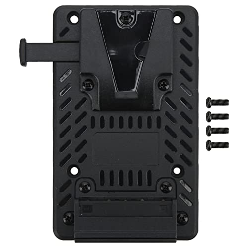 V Lock Mount Battery Plate, V Lock DIY Battery Hanging Gusset Battery Plate with V Lock Mount Power Supply Splitter Adapter for Camera Battery Protection