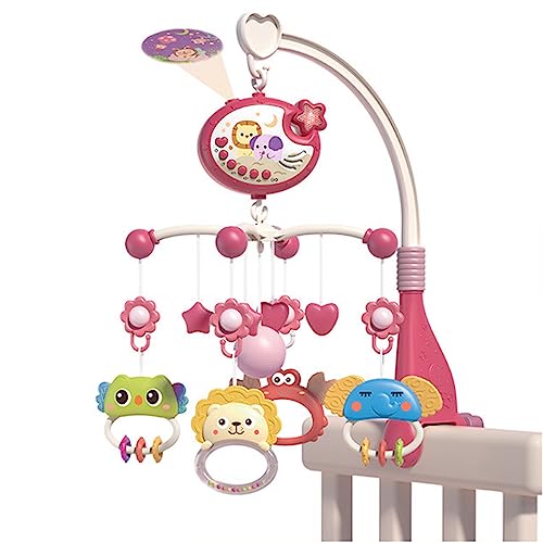 Cuna De Música Para Bebés Con Luz Nocturna/Proyector/Rattles/Cronómetro/Control Remoto Para Niños Y Niñas