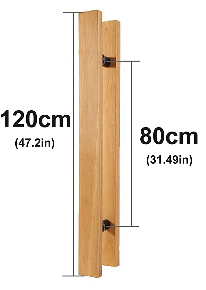 klamka do drzwi, Klamka do drzwi z litego drewna, dwustronna(Hole distance 800mm)