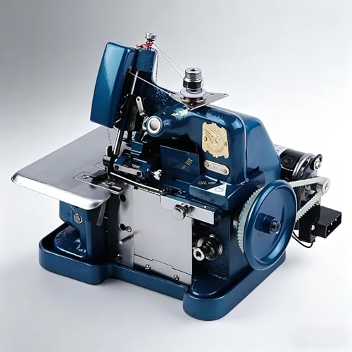 WDDEYYDS Máquina de Coser Remalladora Industrial, 3000 Puntadas por Minuto, con Capacidad de 3 Puntadas: Longitud de Puntada Ajustable para Dobladillar y Coser Blue