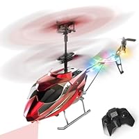 VATOS RC-Hubschrauber für Jungen, 2.4G Ferngesteuerter Hubschrauber mit LED-Licht für Kinder ab 12 Jahren, Feste Höhe, Start mit Einer Taste, RC-Flugzeuge Jungen und Erwachsene