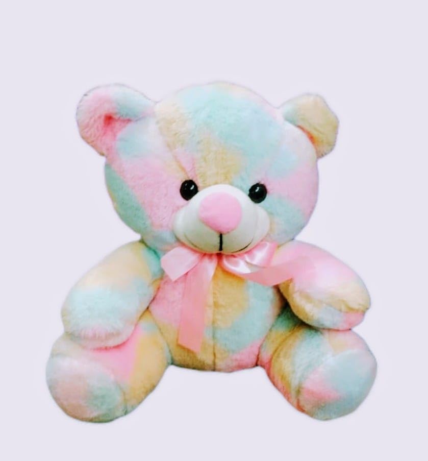 Image of Niku Rainbow Pink Colour Teddy Bear (30 cm) | Huggable Teddy Bear Soft Toy for Girls Kids Baby Boys Girlfriends | Best Valentine Birthday Gift
