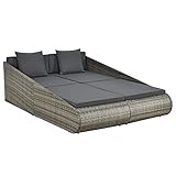 ✅ XXL Liege für 2 Personen: Egal ob Sie lieber alleine die Seele baumeln lassen oder es sich zu zweit gemütlich machen. Große Liegefläche von nahezu 200 x 140 cm. Mit Rückenlehne.