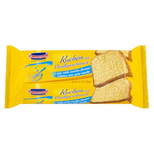 KuchenMeister Kuchen mit Vanille Geschmack 400g | Der Klassiker | saftig lockerer Vanillekuchen | perfekter Genussmoment | (1 x 400g)