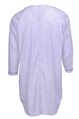 Personal Touch Men's Poly/Cotton Adaptive Backsnap Nightshirt Sleepshirt Assorted Prints2