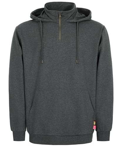 BOCOMAL FR Hoodies Lightweight Sweat Non-Fleece Mock Neck 1/4 Quarter Zipper Water/Stain Repellent Fire Resistant Sweatshirts