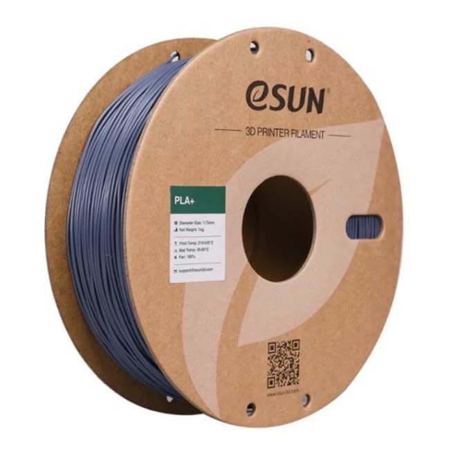 Image of eSUN High Speed PLA+ Filament 1.75mm, 3D Printer Filament Speedy PLA Plus for Fast Printing, Dimensional Accuracy + /- 0.03mm, 1KG (2.2 LBS) Grey