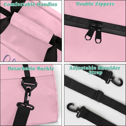 Dance Duffle-Bag for Teens Girls,Custom Ballet-Bag for Dancer,Carry-on Lightweight for Travel-Duffle,Overnight,Workout Black White Red Grey Football Brandon4