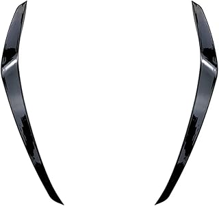 Front Bumper Lip Splitter Spoiler Fog Light Trim Tuning Cover Compatible with VW Golf 7 MK7 GTI 2013 2014 2015 2016 Car Auto Accessories(2PCS Upper Splitter)