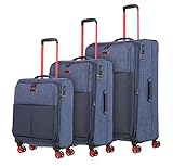 AUSSTATTUNG: Die Trolleys verfügen über vier Doppelrollen und ein versenktes Kombinationsschloss mit TSA LOCK Funktion, das Reisen in die USA, Kanada und weitere Länder vereinfacht