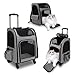 Rucksack für Katzen und Katzen, mit Rädern, für Hunde und Katzen bis zu 15 kg, ideal für Spaziergänge, Reisen und Besuche beim Tierarzt