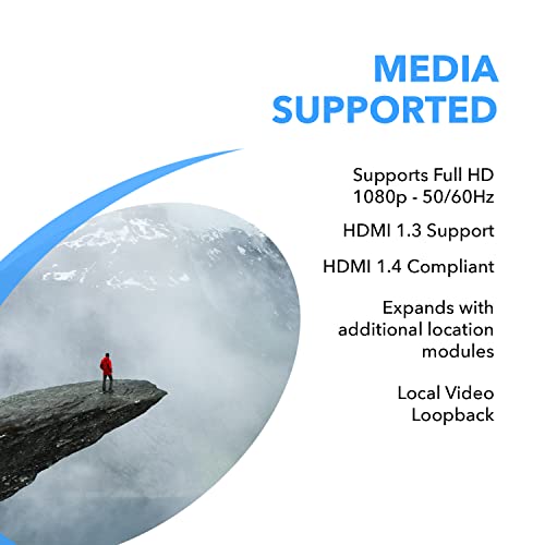 Extensor HDMI sobre CAT5/CAT6 da OREI com IR até 330 pés - Loop Out - Distribuição de sinal Full HD