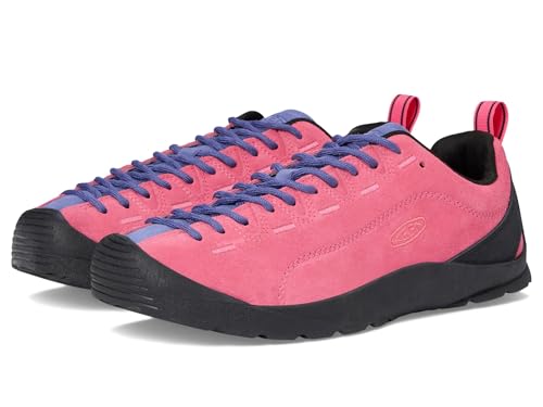 KEEN Women's Jasper Low Height Climbing Approach Style Sneakers, Pink Lemonade/Skipper Blue, 7