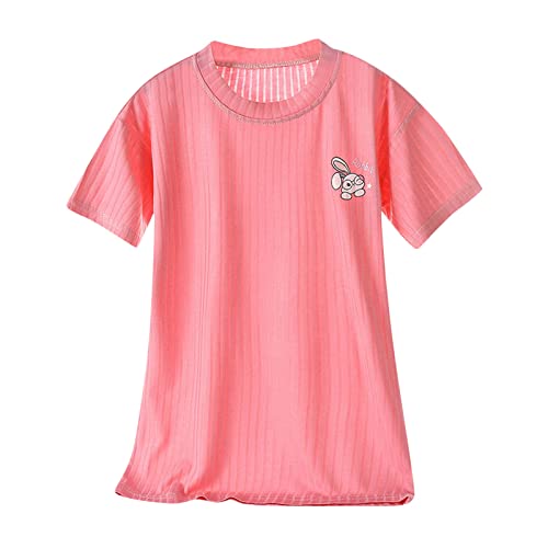 Toddler Girls 𝐍ightgown Cotton 𝐒leep Shirt Short Sleeve Bunny 𝐏ajamas Baby Girls Princess 𝐍ightgown Loose Dresses