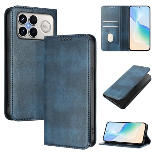 �J�o�[�Ή��@�� for Xiaomi Poco F8 Ultra 5G,�Ή��@�� for Redmi K90 Pro Max 5G �yPU+���U�[+�V�F���z �t���b�v�X�^���h �}�O�l�e�B�b�N�N���[�W���[ �J�[�h�X���b�g���z Blue