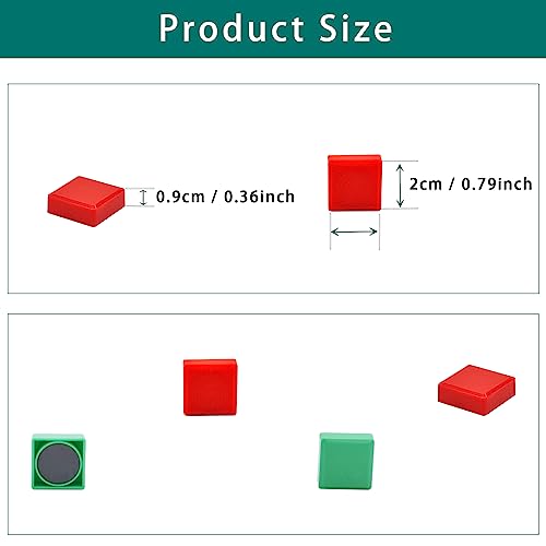 ZDZBLX 10 Pack Fridge Magnets, Strong Square Magnet, Colourful Magnets for Whiteboard Fridge Home School Office & Classroom - Image 3