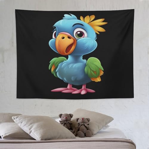 Tapisserie murale ultra douce oiseau mignon PAZZK grand format 150x200cm