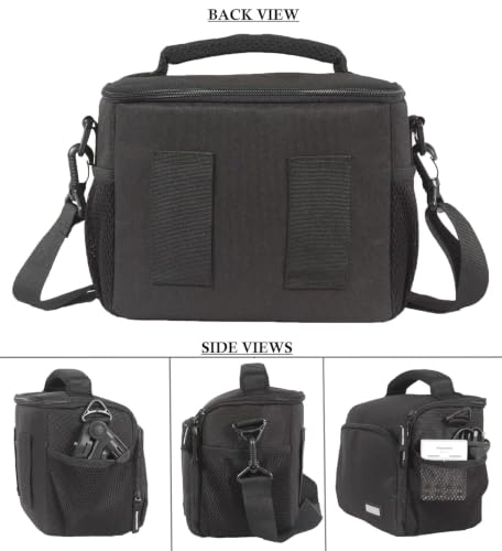 Image of WF-16 Camera Bag - DSLR Case with Adjustable Shoulder Strap & Rain Cover - for Nikon, Canon, Sony and All DSLR Cameras - Water Resistant - Anti Shock (Grey Interior)