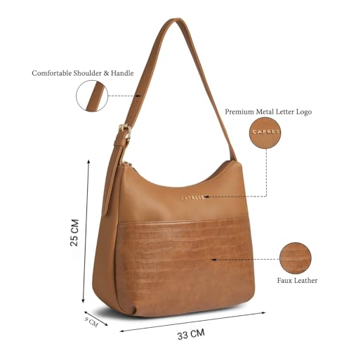 Image of Caprese Minato Hobo Medium Bag for Women | Stylish, Versatile Handbag With Adjustable Strap for Everyday Use | Perfect for Casual Outings, Work, Travel and Special Events