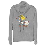 Rainbow Brite Juniors' Rainbow and Twink Cowl Neck Pullover