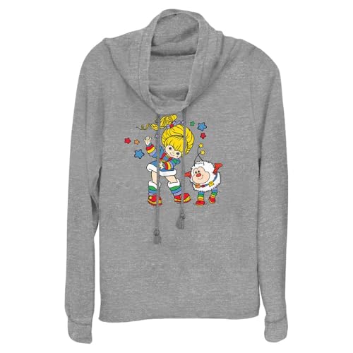 Rainbow Brite Juniors' Rainbow and Twink Cowl Neck Pullover