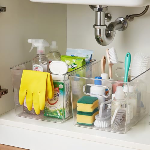 KJIXYUNG Kühlschrank Organizer Set, Küchen Organizer, Aufbewahrung Boxen für den Einsatz in Kühlschränken, Küchen, Schränken und Schubladen BPA frei (4 Stück, L(30x20x15CM))