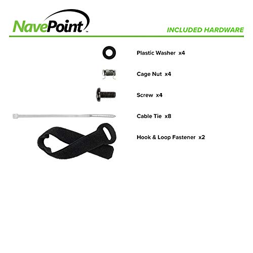 Navepoint 24-Port Modular Patch Panel,1U, Black #TOP4