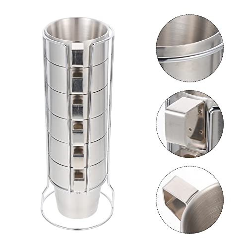 Sosoport 1 Set Stainless Steel Coffee Mug Double Walled Insulated Cappuccino Latte Espresso Cup Tea Mug Whiskey Tequila Liquor Cup Shatterproof For Camping Picnic Hiking Beer Wine #TOP7