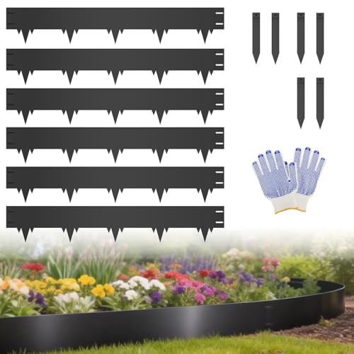 6-Pack Metal Landscape Edging (20ft Total), 40