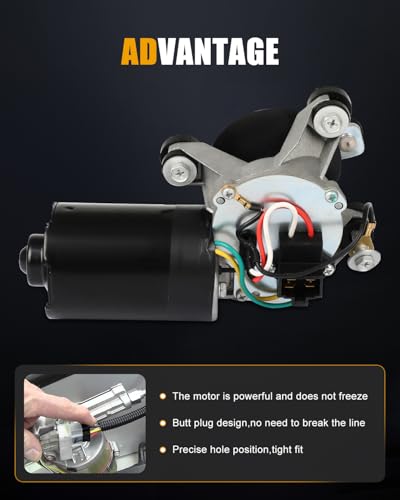 Image of ROADFAR Front Windshield Wiper Motor for Mitsubishi for Mirage 1997-2002 | For Mitsubishi For Montero Sport 1997-2004|Replace MR192056|MR221974|43-4201|434201|4 Pins