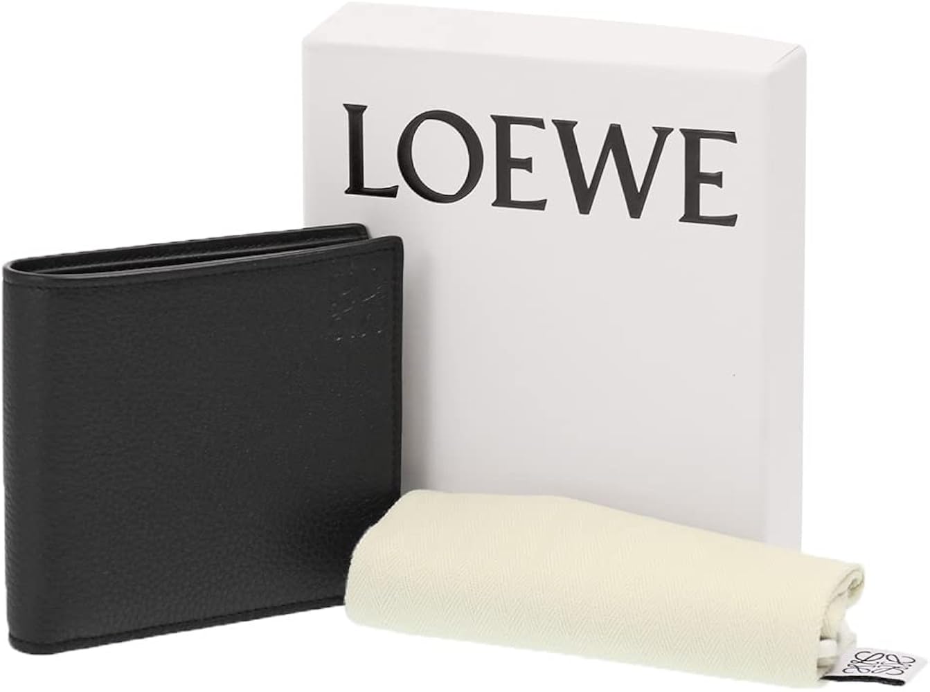 LOEWE 二つ折り財布 パズル ソフトグレインカーフ本革ブラック
