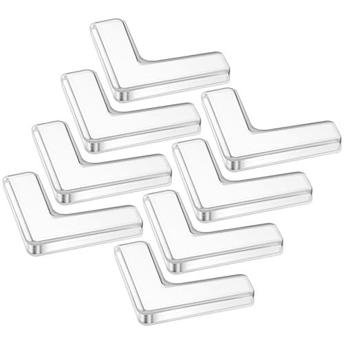 Congarteno 8 Proteggi Spigoli in Silicone Trasparente Per Finestre E Tavoli Angolari Protettivi Antiurto in Silicone Ultra Sottile Per Sicurezza Bambini E Protezione Mobili