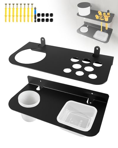 Wall Mount Coolant Funnel Holder Storage Rack with Removable Drip Cups Fluid Drain Funnel Kit Organizer Bracket for No-Spill Funnel Kits Garage Shop & Enclosed Race Trailer Use