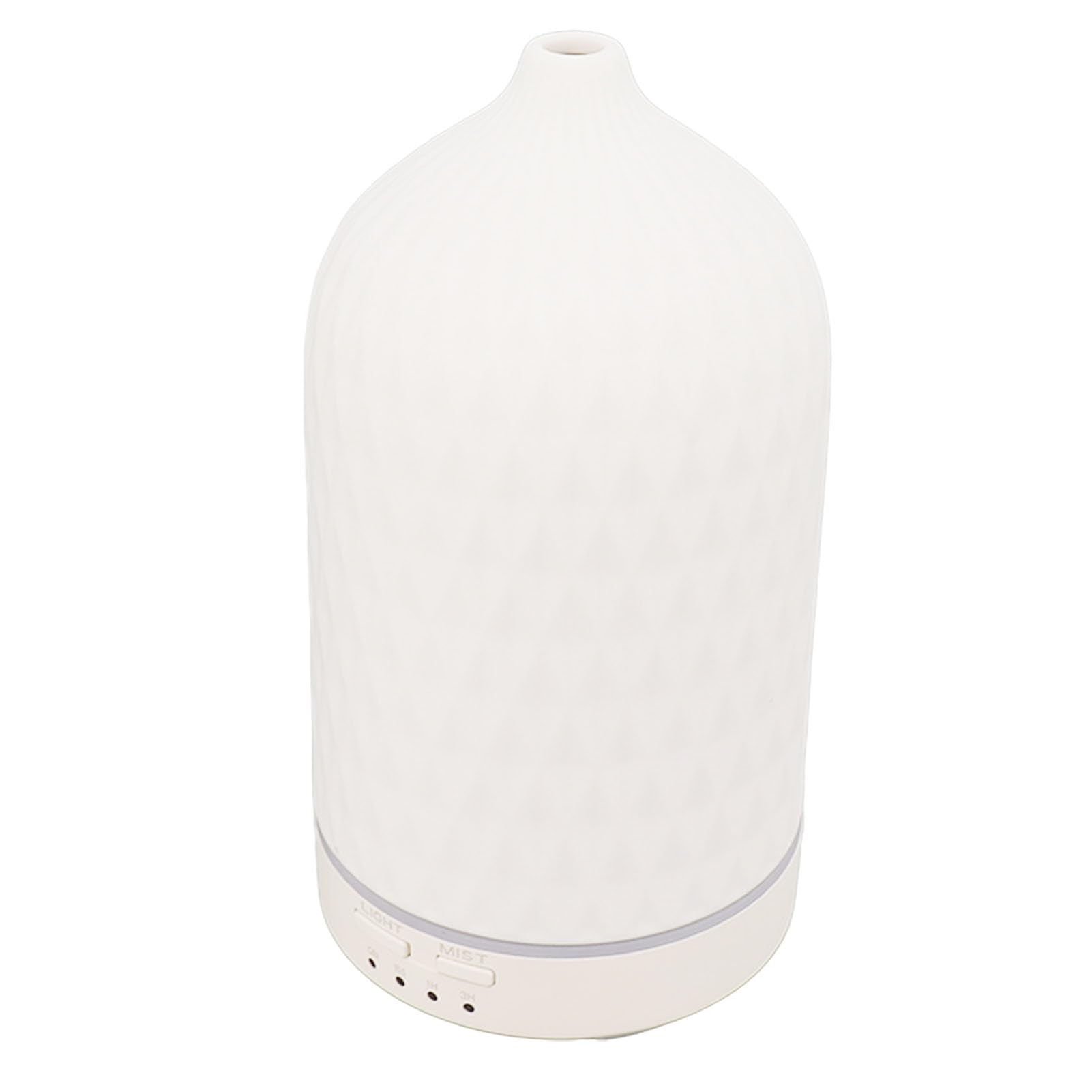 Fdit Diffusore Aromi Ceramico Ultrasuono, Umidificatore Nebbia Fresca con Luce LED 7 Colori, Timer Spegnimento Automatico per Ufficio Casa (Spina europea)