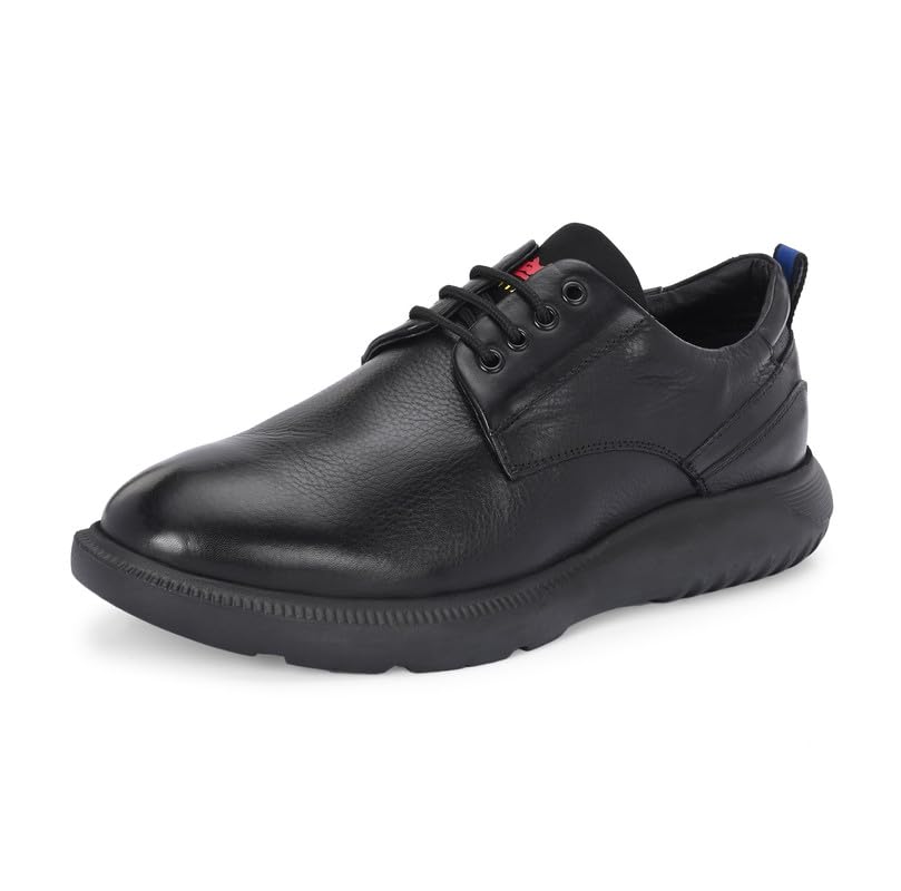 Image of HITZ Men's Black Leather Formal Lace Up Shoes