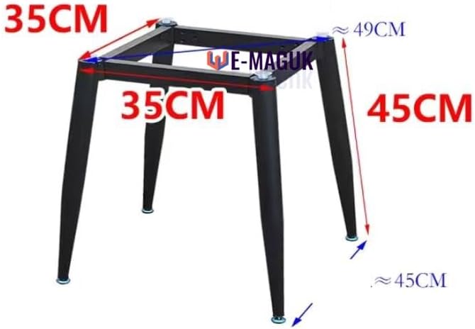 E-maguk French Maple Epoxy Coffee Table - River's Renewal - Resin Dining Table - Wood Epoxy Table Top - 50x50x3cm Top & 35x35x45cm Legs Frame