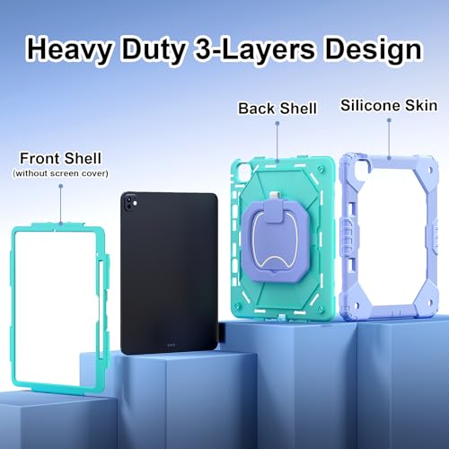 Coque iPad Pro 13 M5 M4 antichoc et robuste avec béquille de support intégrée - 2