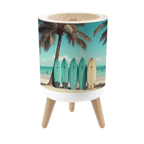 Caneca de basura pequeña con tapa 1.8 galón cilíndrica